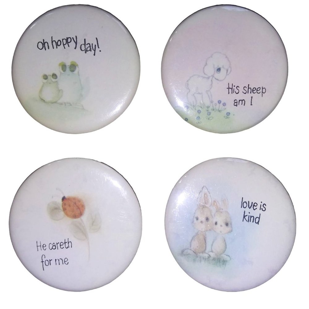 Jonathan and David Inc Lot of 4 Pin Animal Buttons His Sheep Am I Oh Happy Day!